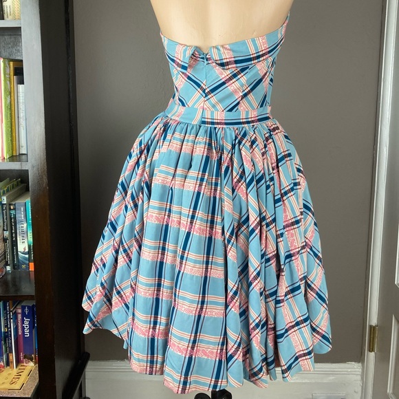 Only Hearts NYC / BGN NWT Strapless Plaid Dress with Attached Petticoat - Size 4 - Picture 8 of 15
